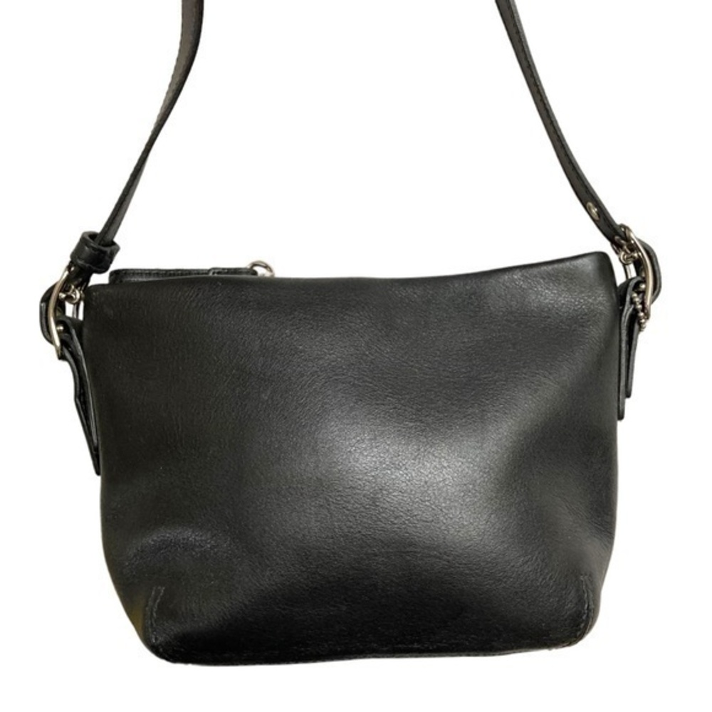 Coach black leather vintage mini bucket bag rare